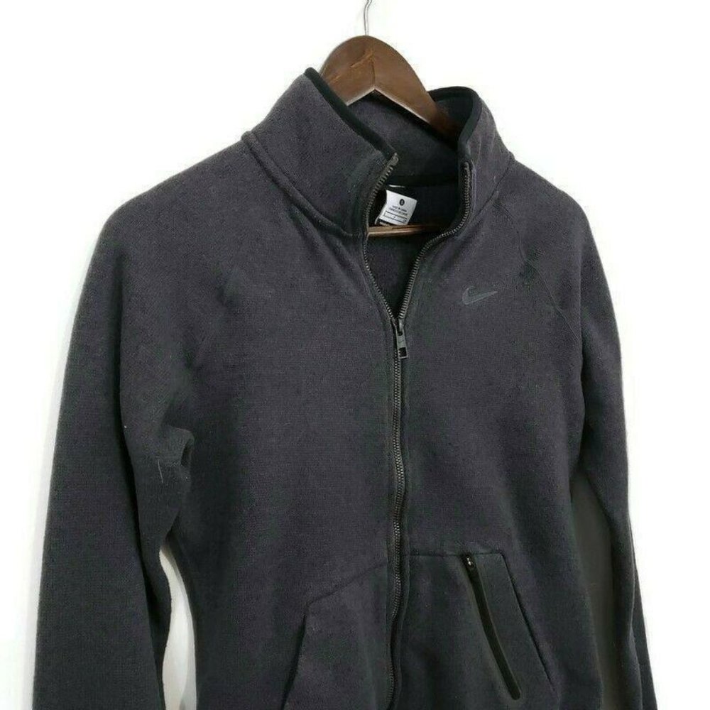 Nike Womens Gray Therma-Fit Full Zip Sweater Jacket Size S Athletic Sweatshirt